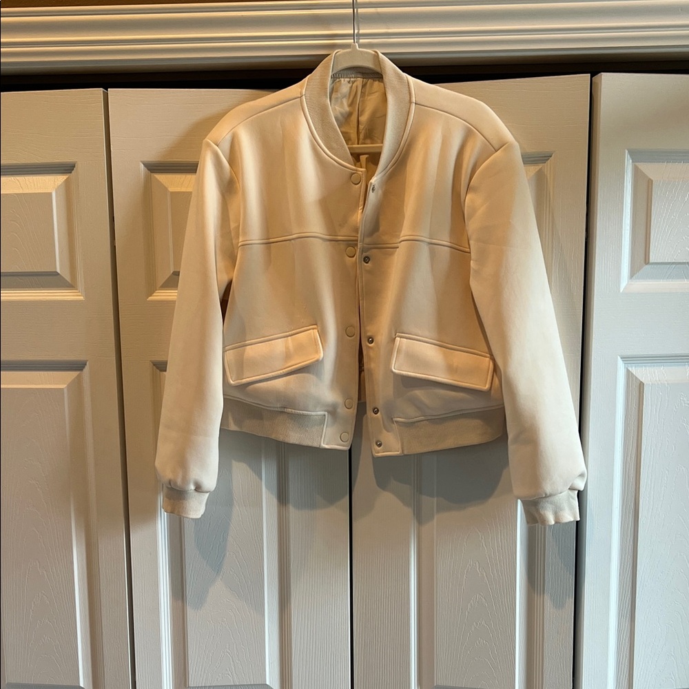 Amazon Women's Beige Bomber Jacket